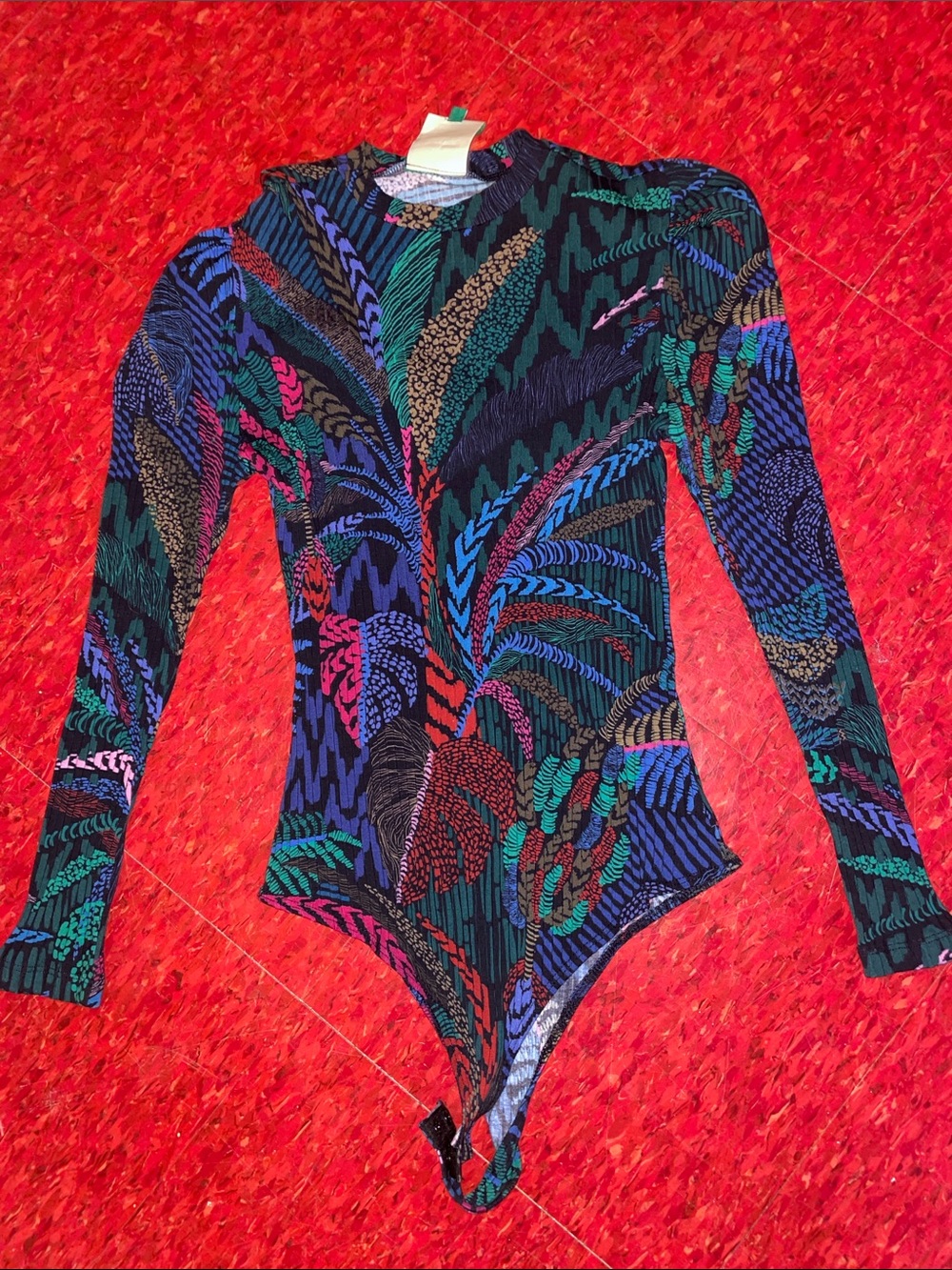 FARM RIO TROPICAL BODYSUIT ONESIE STRETCH SIZE M
